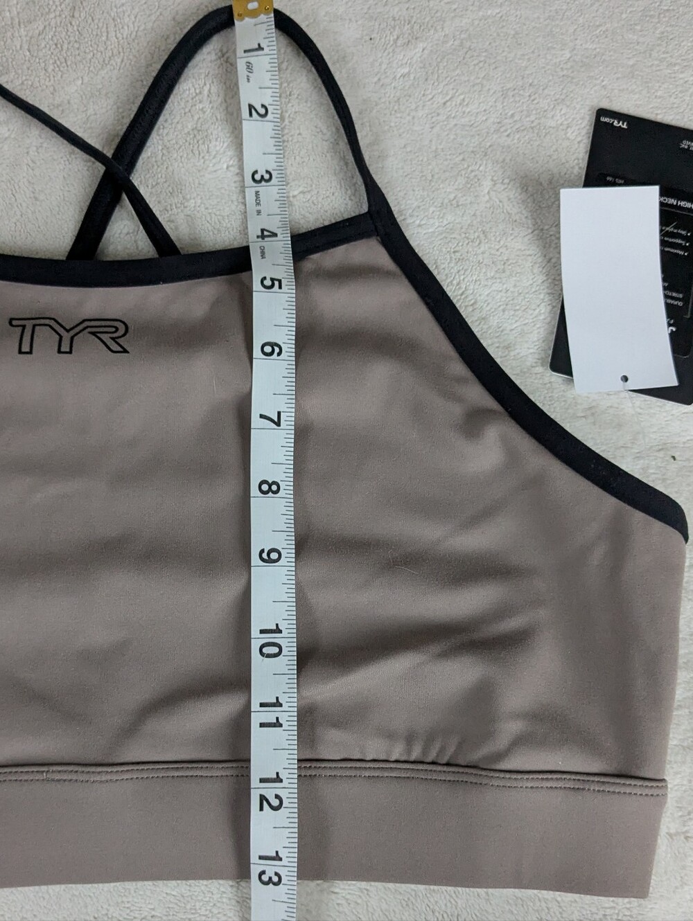 NWT TYR Joule Elite High Neck Sports Bra Cinder Cross Back Sz XL - Picture 13 of 13